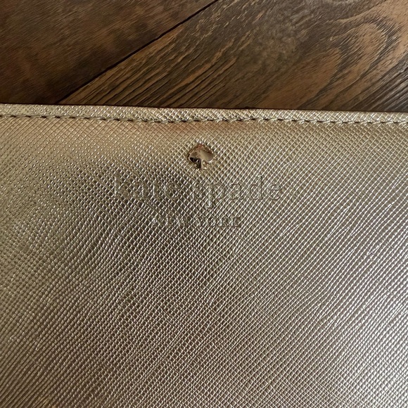 Kate Spade Gold Bi Fold Wallet - Picture 8 of 12